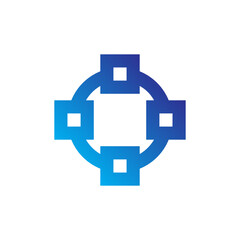 Network and Web Gradient Blue Icon