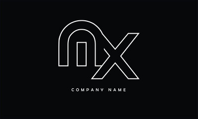 MX, XM, M, X Abstract Letters Logo Monogram
