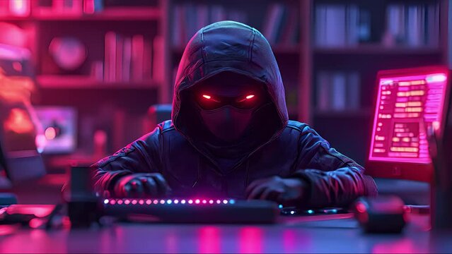 cyber criminal hacking. Created with generative AI.
