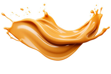 Energetic Burst: A Vivid Splash of Orange on a White or Clear Surface PNG Transparent Background.