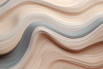 abstract wooden background with wavy lines in beige, brown and grey colors, fluid lines, liquid wooden effect