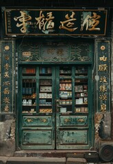 Interior of an old retro store in China.