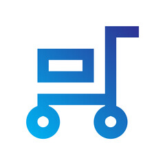 Shopping Gradient Blue Icon