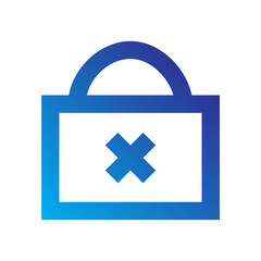 Shopping Gradient Blue Icon