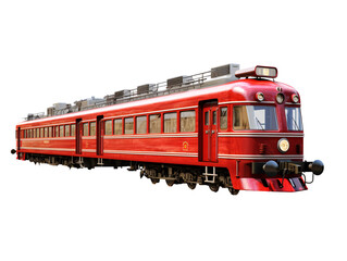 Obraz premium a red train on tracks