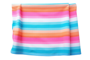Fototapeta premium Whimsical Harmony: A Symphony of Pink, Blue, and Orange Stripes on a White or Clear Surface PNG Transparent Background.
