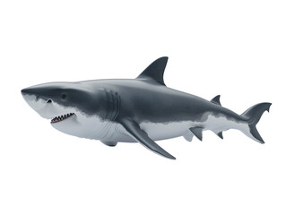 Obraz premium a toy shark on a white background