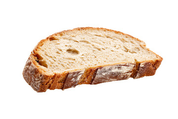 a slice of bread with a crumb