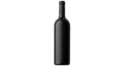 a bottle of wine on a white background