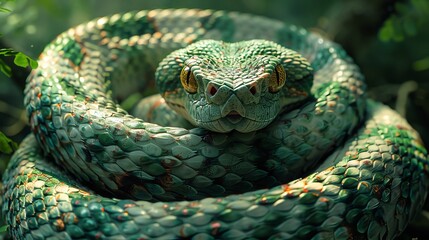 Obraz premium Viper's Intricate Patterns: Detailed Textures in the Belarusian Forest