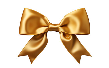 a gold bow on a black background