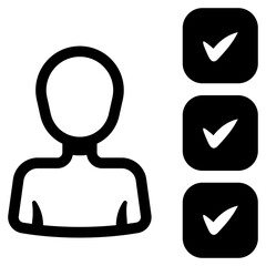 good employee candidate icon