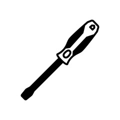 Screwdriver Glyph Icon, Vector illustration