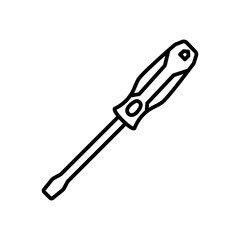 Screwdriver Outline Icon, Vector illustration