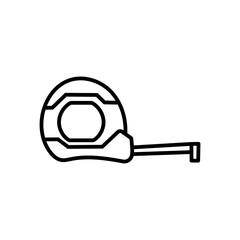 Tape Measure Outline Icon, Vector illustration