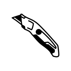 Utility Knife Glyph Icon, Vector illustration