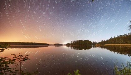 sunrise over the lake