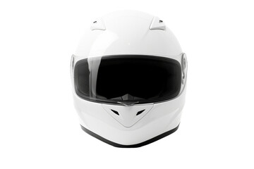 Fototapeta premium The Ethereal Guardian: A White Helmet in a Sea of White on a White or Clear Surface PNG Transparent Background.