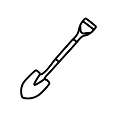 Shovel Outline Icon, Vector illustration