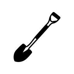 Shovel Glyph Icon, Vector illustration