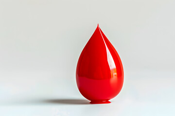Obraz premium Red blood drop isolated on a white background. World Blood Donor Day