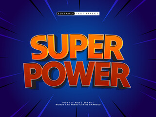 super power editable text effect in game and kids text style