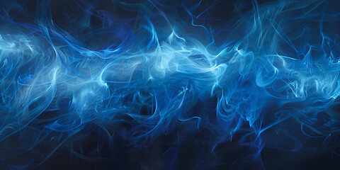 Abstract Blue Smoke Art for Dynamic and Energetic Visual Appeal | Ethereal Blue Waves Creating a Sense of Movement and Fluidity
