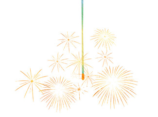 Obraz premium 線香花火のイラスト