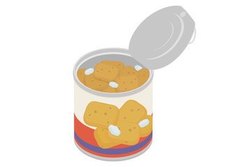 缶入りの乾パンのイラスト