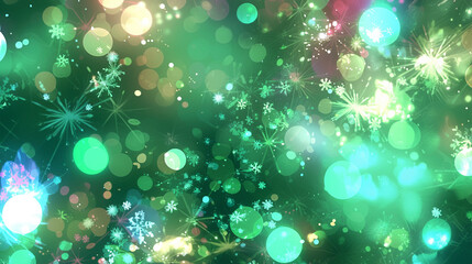 Obraz premium 雪の結晶のキラキラした背景素材 Generative AI