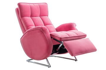 Naklejka premium A pink chair with a white background