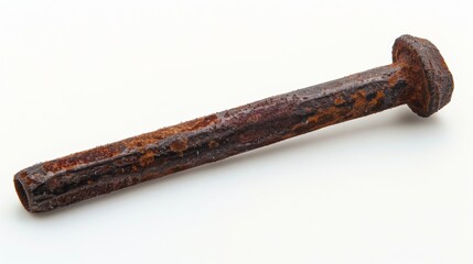 rusty nail isolated on white background
