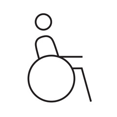 Disable Handicap Icon Isolated Outline