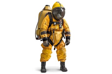 Fototapeta premium Photo of Bomb Disposal Suit Isolated on White Background