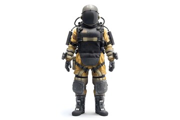 Fototapeta premium Photo of Astronaut Protective Blast Suit Isolated on White Background