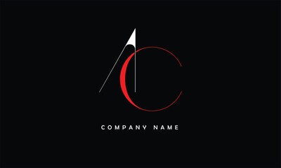 Obraz premium AC, CA, A, C Abstract Letters Logo Monogram