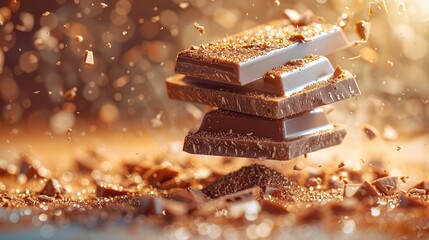 chocolate bar with nuts