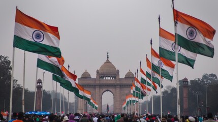 India celebrating. Illustration generated by ai