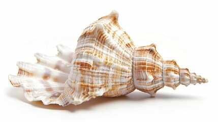 Obraz premium seashell Isolated on white background. nature items concept for designer