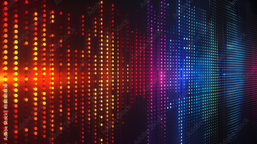 Poster A digital artwork featuring a gradient mesh pattern with a rainbow color scheme.