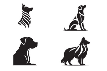 vector silhouette of a cat with a minimalist design and white background