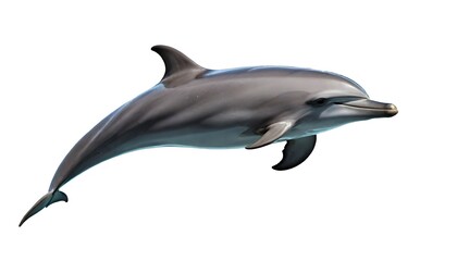 Dolphin isolated on white Background Generative Ai 