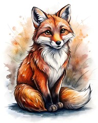 Fototapeta premium tattoo-sketch-cute-fox