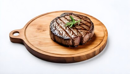 Steak meat isolated on white Background Generative Ai 