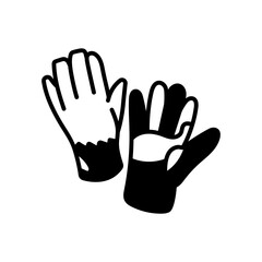 Obraz premium Construction Gloves Glyph Icon, Vector illustration