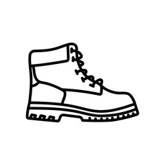 Steel Toe Boots Outline Icon, Vector illustration