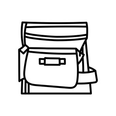 Tool Pouch Outline Icon, Vector illustration