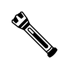Flashlight Glyph Icon, Vector illustration