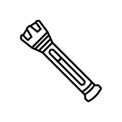 Flashlight Outline Icon, Vector illustration