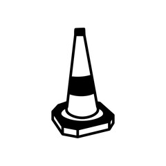 Safety Cone Glyph Icon, Vector illustration